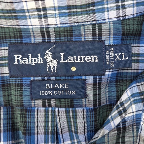 Ralph Lauren Other - Ralph Lauren Blake Shirt Mens XL Blue Green Plaid Cotton Button Down LS Pony